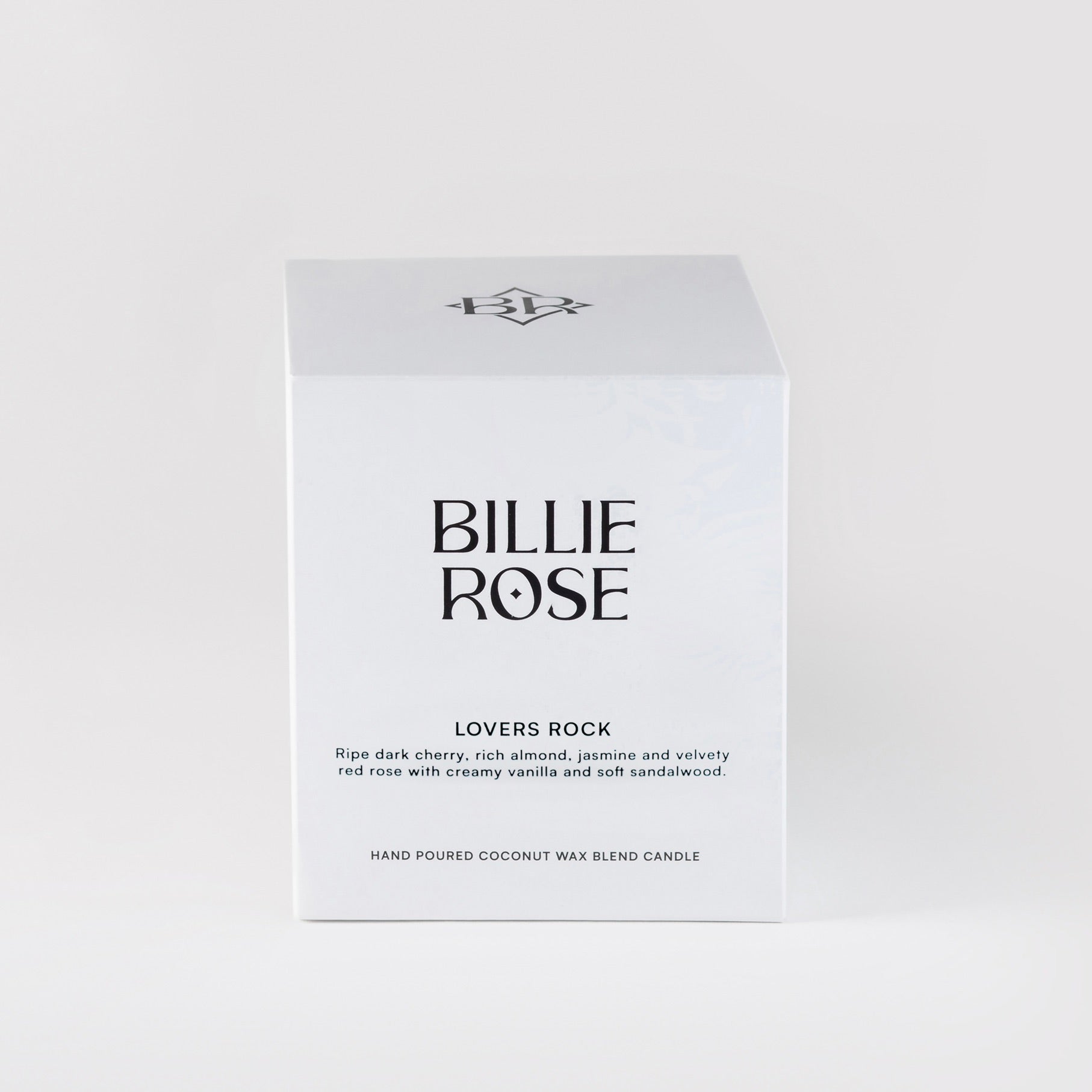 Billie Rose candle packaging on a white background