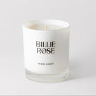 Billie Rose candle with 'Island Sunset' scent on a white background