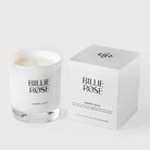Billie Rose candle and packaging on a white background