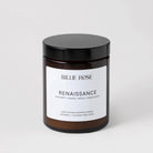 scented candle with lid on plain background