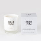 Billie Rose candle and packaging on a white background