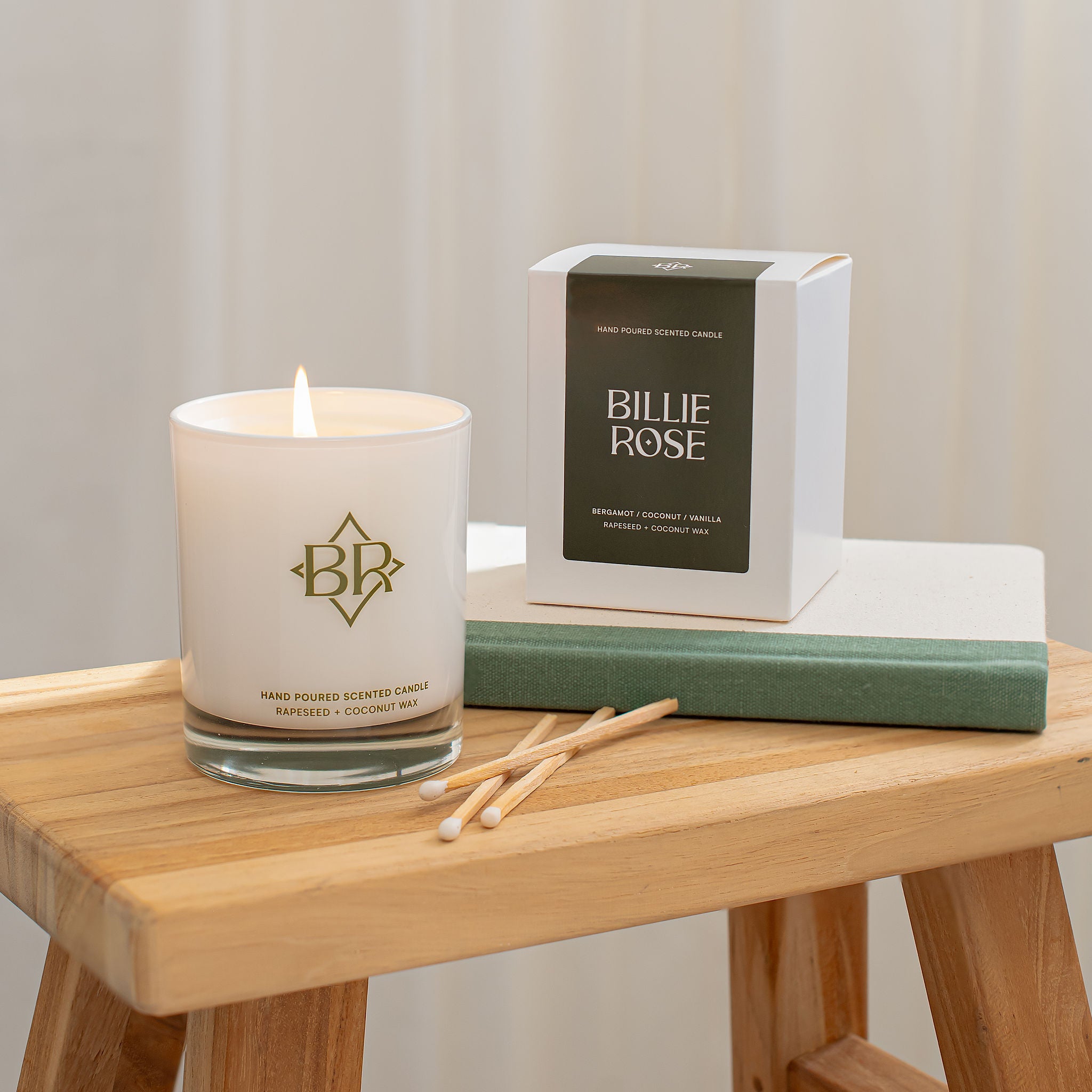 Hand Poured Scented Candle Orange, Cinnamon & Clove Billie Rose